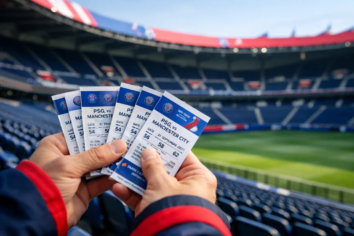 Supporter du PSG avec 4 billets pour un match de Ligue des Champions
